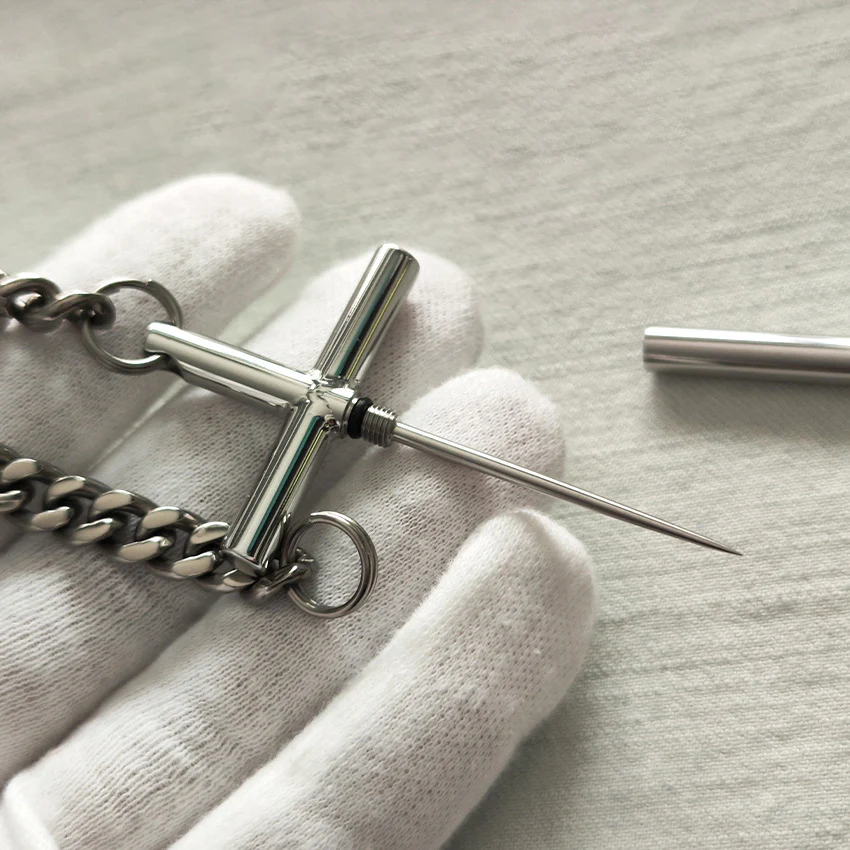 304 Steel Toothpick Titanium Chain Self Defense Tool - Image 2