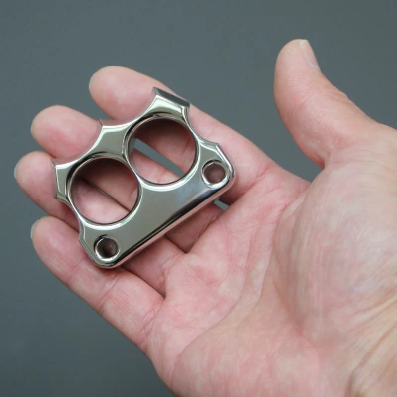 316 Steel Knuckle Duster Two Finger Window Breaker EDC Tool - Image 3
