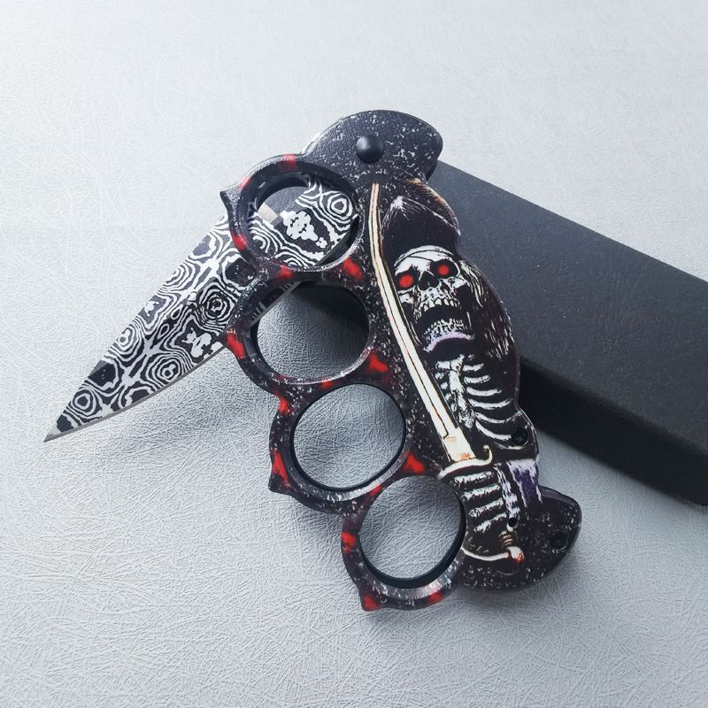 3D Printed Folding Knuckle Knife Outdoor Self Defense Pocket Knives EDC Tools - Image 3