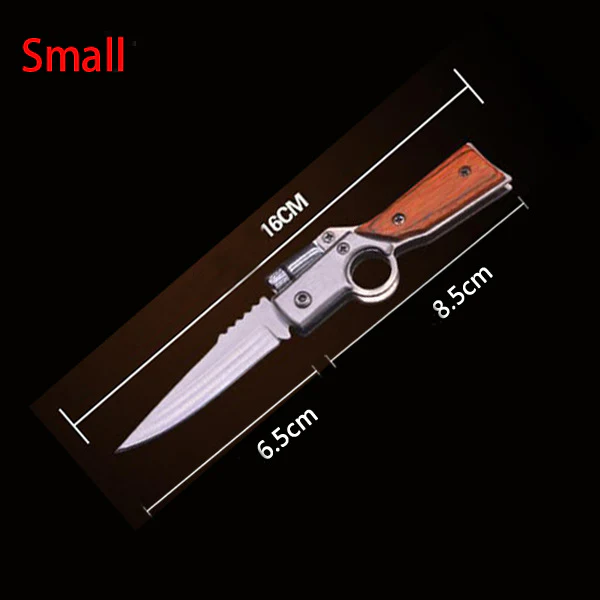 AK47  Folding Knife with Light Colored Wood Textured Pocket knives - Image 11