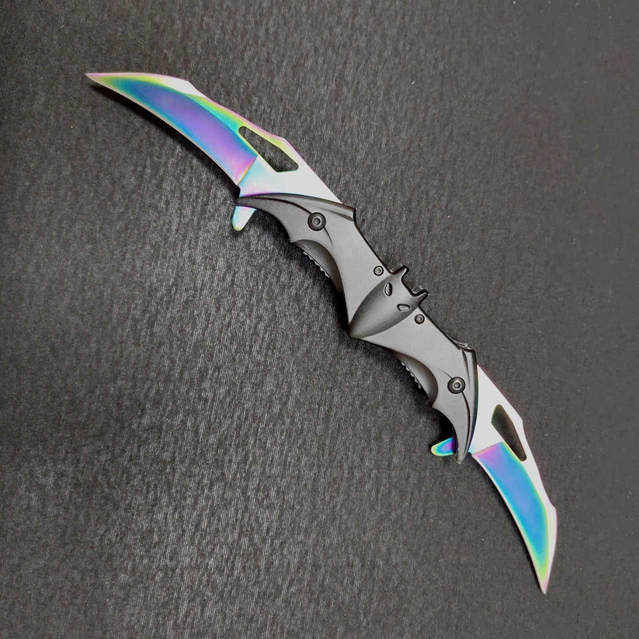 Bat Knife Double Blade Folding Knife Outdoor Camping Defense Hunting Pocket Knives - Image 11