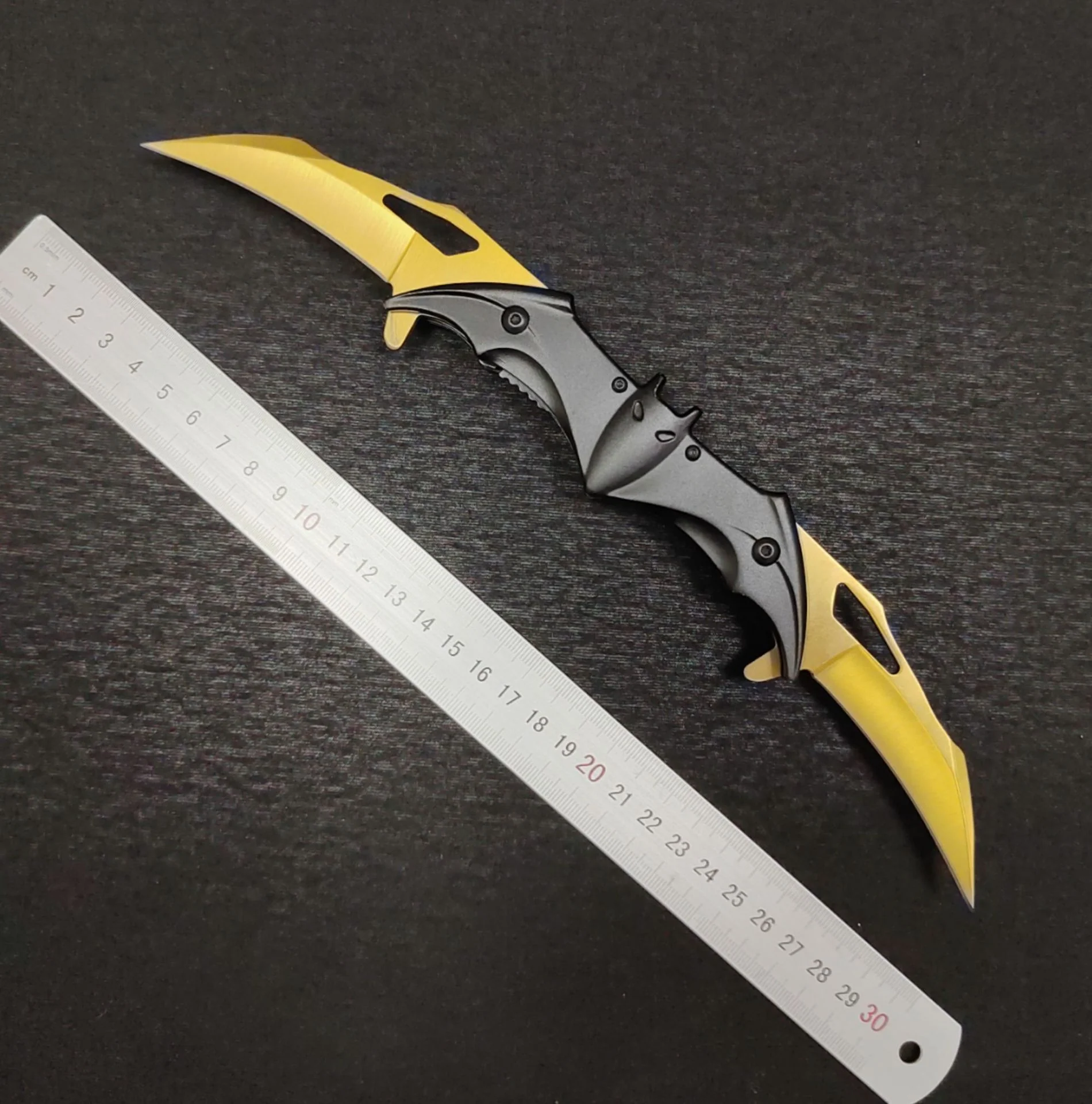 Bat Knife Double Blade Folding Knife Outdoor Camping Defense Hunting Pocket Knives - Image 7