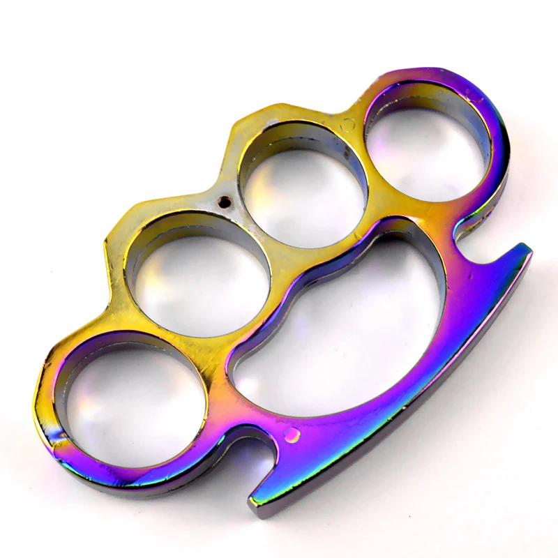 Beautiful Color Metal Brass Knuckle Duster Thickened Four Finger Tiger Fist Buckle Outdoor Camping Safety Defense Pocket EDC Tool - Image 10