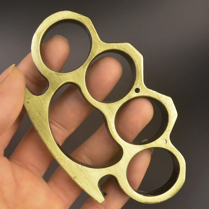 Beautiful Color Metal Brass Knuckle Duster Thickened Four Finger Tiger Fist Buckle Outdoor Camping Safety Defense Pocket EDC Tool - Image 3