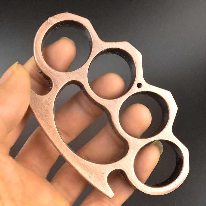 Beautiful Color Metal Brass Knuckle Duster Thickened Four Finger Tiger Fist Buckle Outdoor Camping Safety Defense Pocket EDC Tool - Image 5