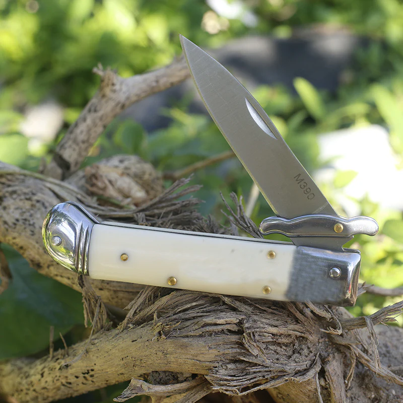 Beef Bone Handle Folding Knife Camping Portable Tactical Knives - Image 3