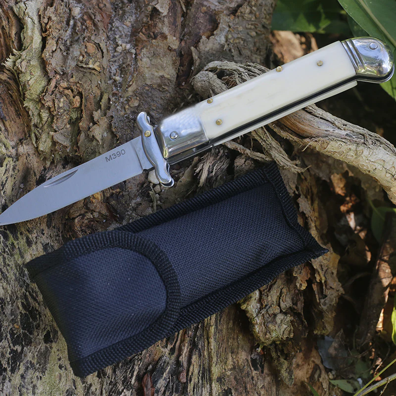 Beef Bone Handle Folding Knife Camping Portable Tactical Knives - Image 4
