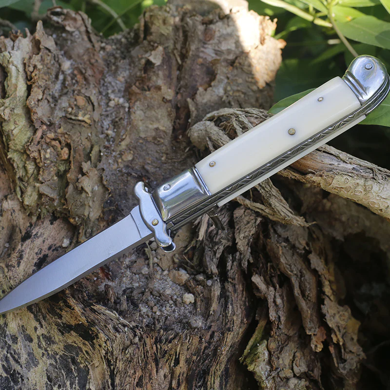 Beef Bone Handle Folding Knife Camping Portable Tactical Knives - Image 8