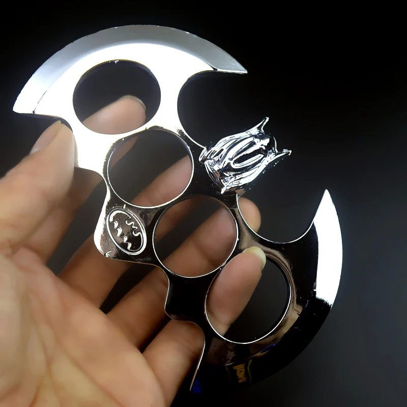Big Bat Fist Buckle Metal Brass Knuckle Duster Four Finger Tiger Outdoor Camping Safety Defense Pocket EDC Tool - Image 3
