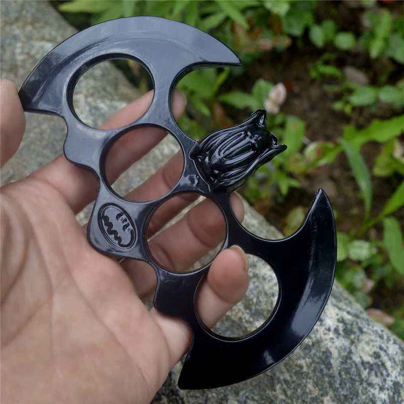 Big Bat Fist Buckle Metal Brass Knuckle Duster Four Finger Tiger Outdoor Camping Safety Defense Pocket EDC Tool - Image 7