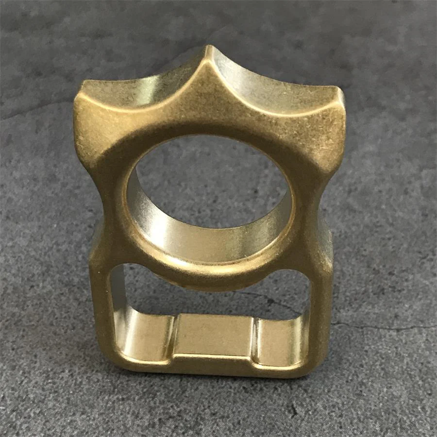 Brass Knuckle Duster Bottle Opening Window Breaking EDC Protective Gear - Image 6