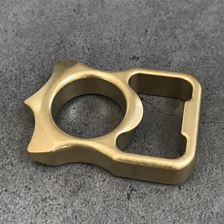 Brass Knuckle Duster Bottle Opening Window Breaking EDC Protective Gear - Image 7