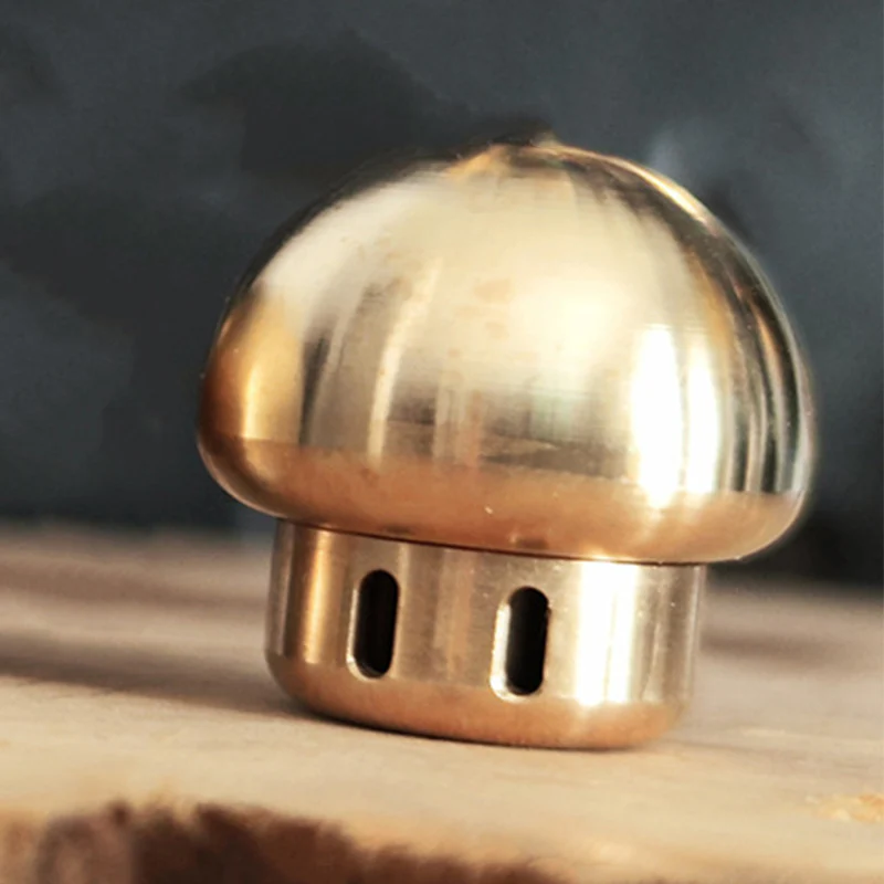 Brass Mushroom Knuckle Pendant Umbrella Rope DIY Knife Pendant - Image 12