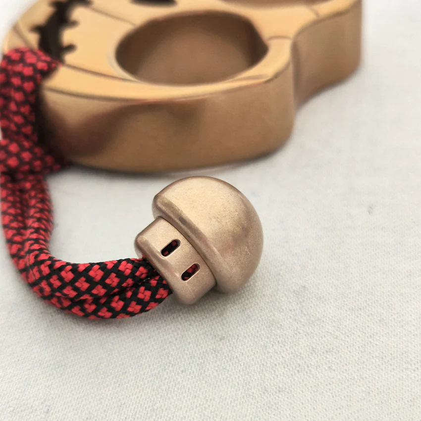 Brass Mushroom Knuckle Pendant Umbrella Rope DIY Knife Pendant - Image 2