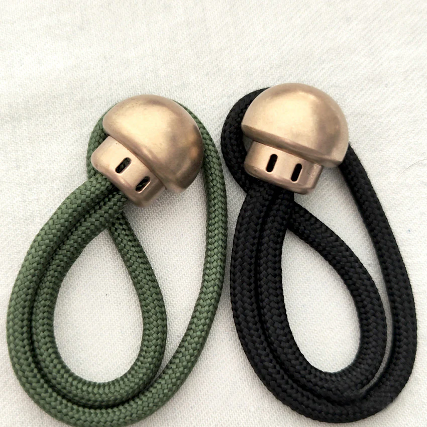 Brass Mushroom Knuckle Pendant Umbrella Rope DIY Knife Pendant - Image 3