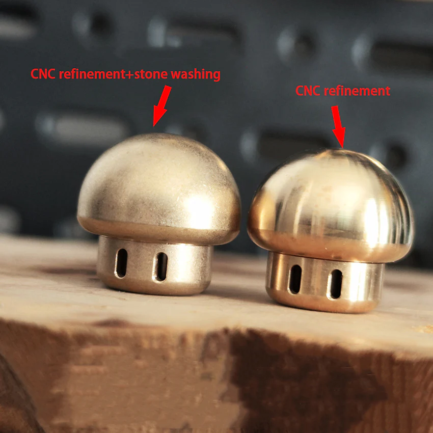 Brass Mushroom Knuckle Pendant Umbrella Rope DIY Knife Pendant - Image 4
