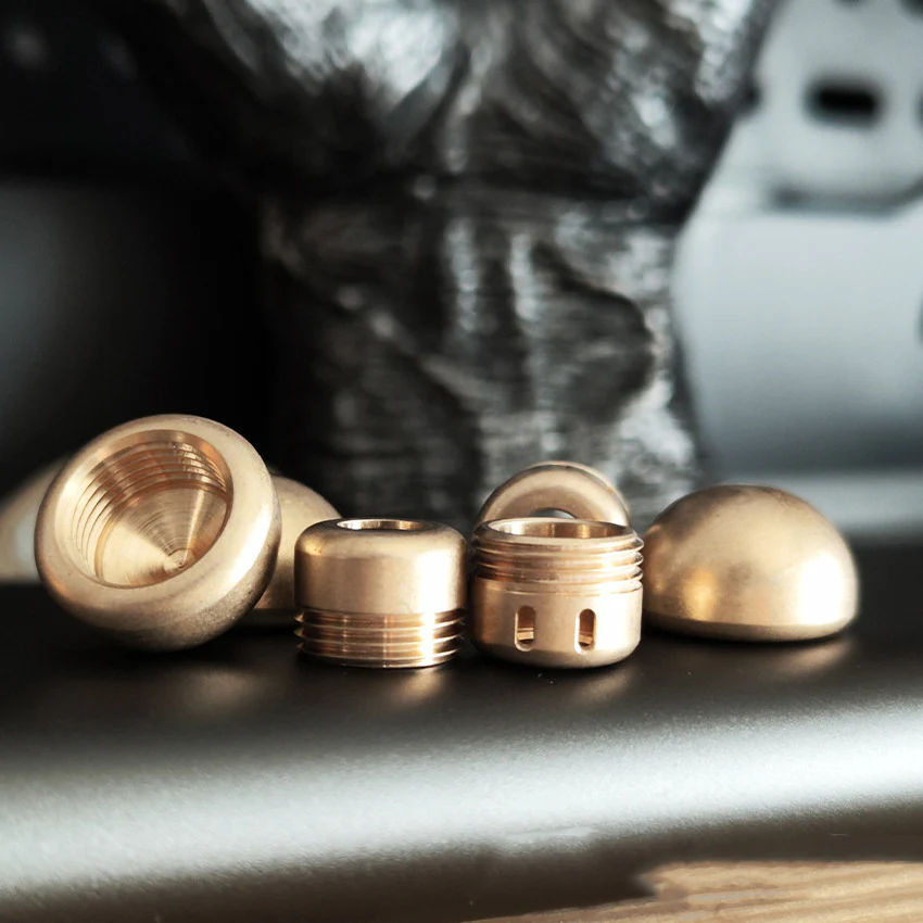 Brass Mushroom Knuckle Pendant Umbrella Rope DIY Knife Pendant - Image 5