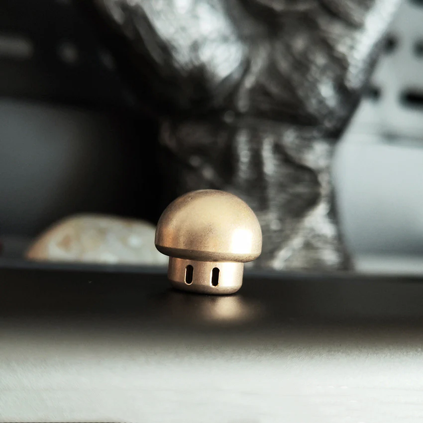 Brass Mushroom Knuckle Pendant Umbrella Rope DIY Knife Pendant - Image 7