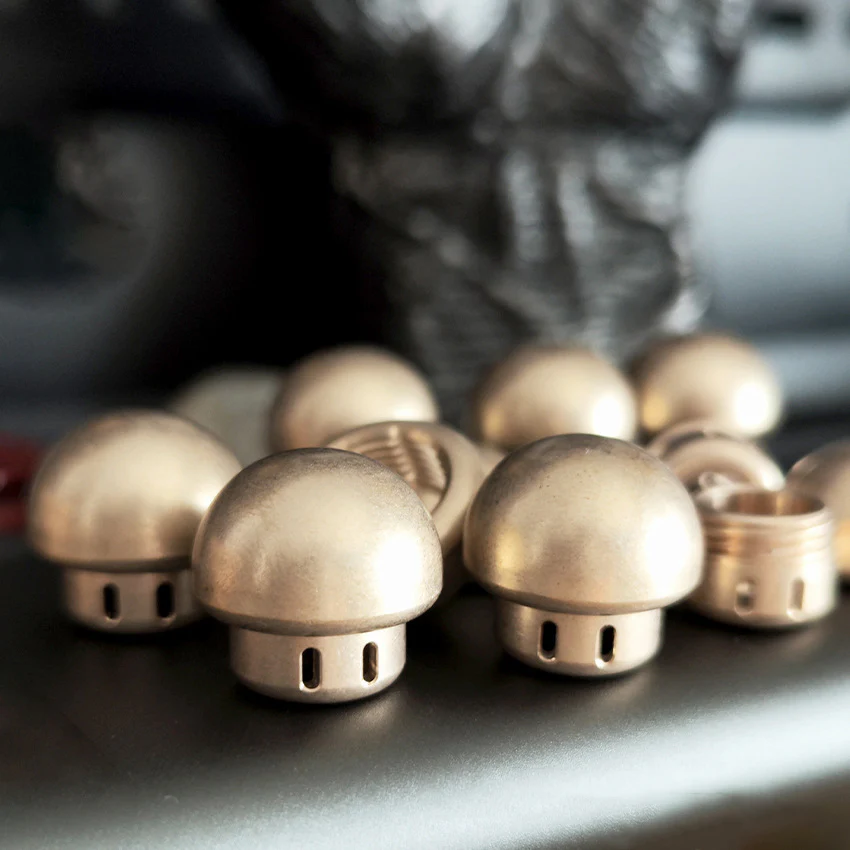 Brass Mushroom Knuckle Pendant Umbrella Rope DIY Knife Pendant - Image 8