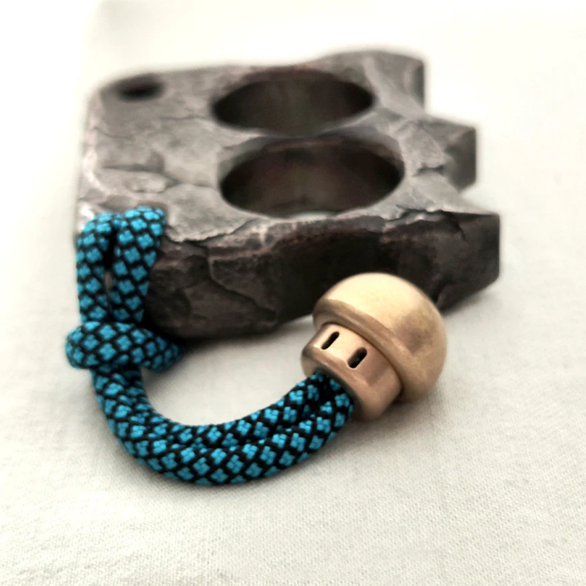 Brass Mushroom Knuckle Pendant Umbrella Rope DIY Knife Pendant - Image 9