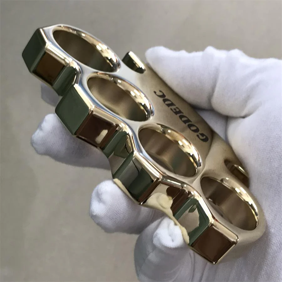 GODEDC KING OF GOD Classic Mirror Brass Knuckle Duster - Image 3