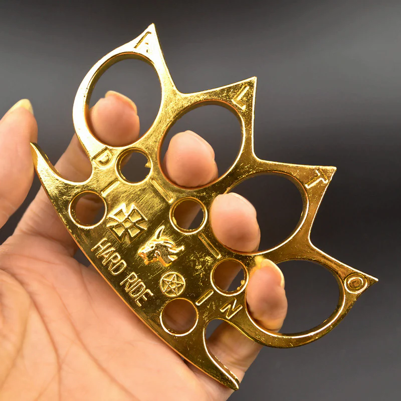 Outdoor Fitness Metal Brass Knuckle Duster Self-defense Boxing with Training Defensive Combat Broken Window Protective Gear - Image 4