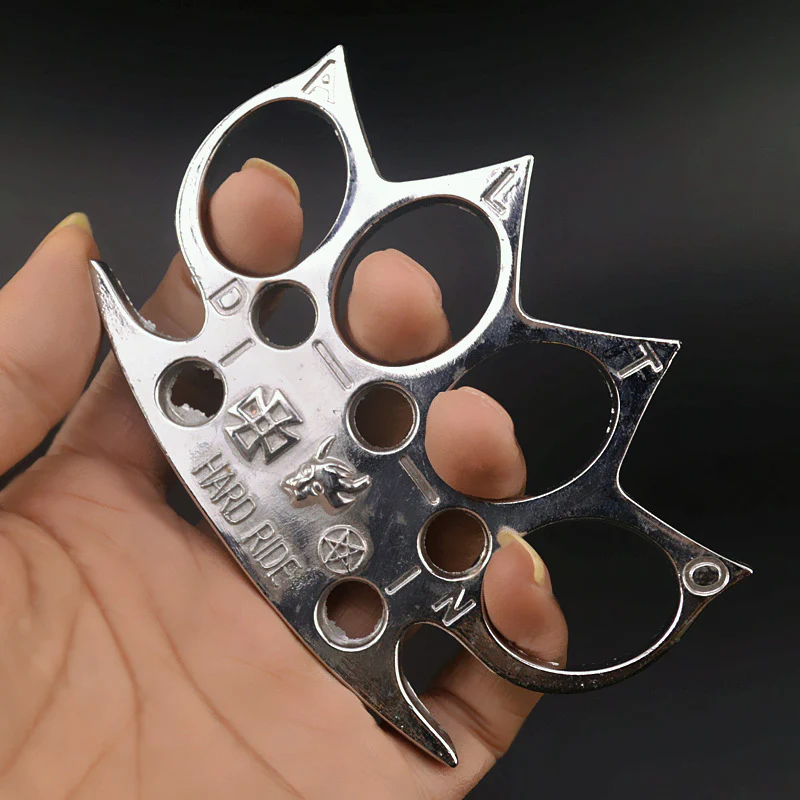 Outdoor Fitness Metal Brass Knuckle Duster Self-defense Boxing with Training Defensive Combat Broken Window Protective Gear - Image 5