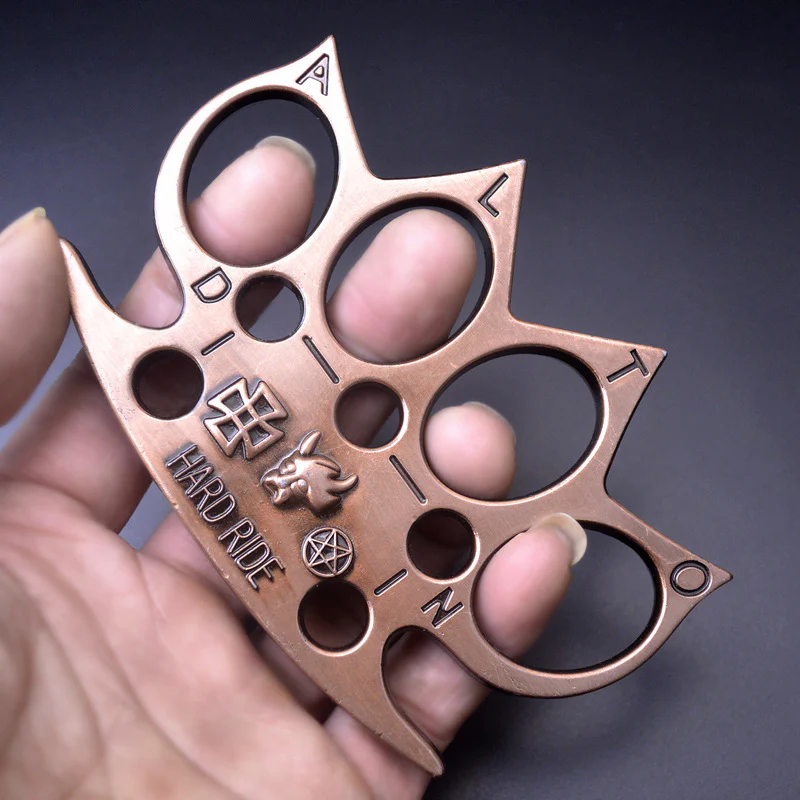 Outdoor Fitness Metal Brass Knuckle Duster Self-defense Boxing with Training Defensive Combat Broken Window Protective Gear - Image 6