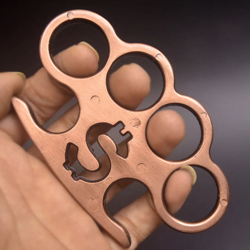 Control - Solid Brass Knuckles Duster For Self Defense Window Breaker EDC Supplies - Image 3