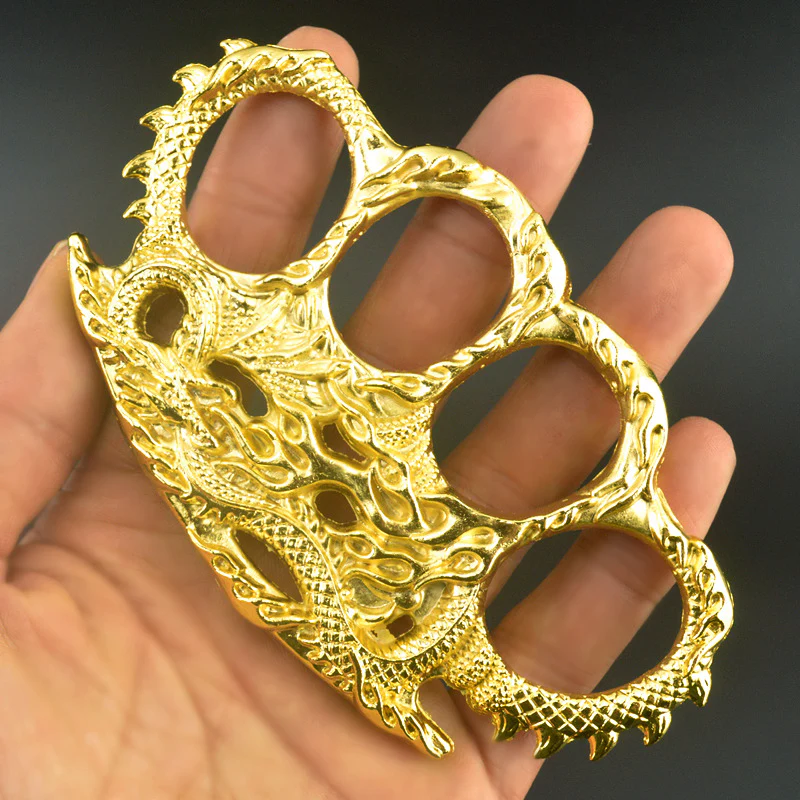 Creative Metal Knuckle Duster Finger Tiger Four Finger Martial Arts Practice Boxing Cover Defense Boxing Ring Hand Buckle Outdoor Security Defense EDC Ring - Image 10