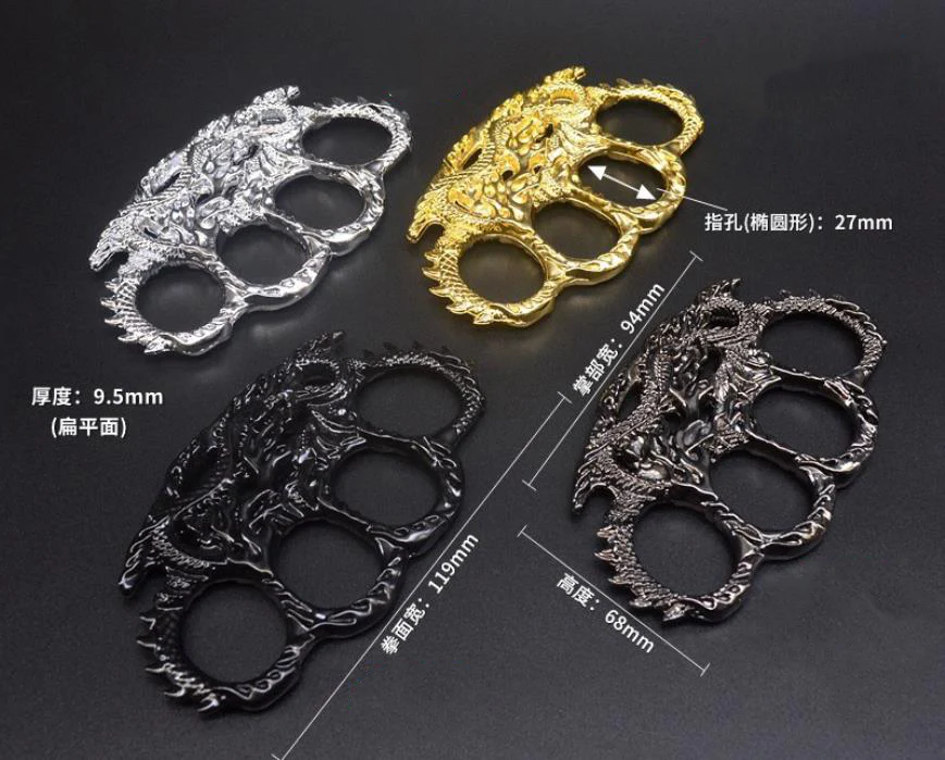 Creative Metal Knuckle Duster Finger Tiger Four Finger Martial Arts Practice Boxing Cover Defense Boxing Ring Hand Buckle Outdoor Security Defense EDC Ring - Image 11