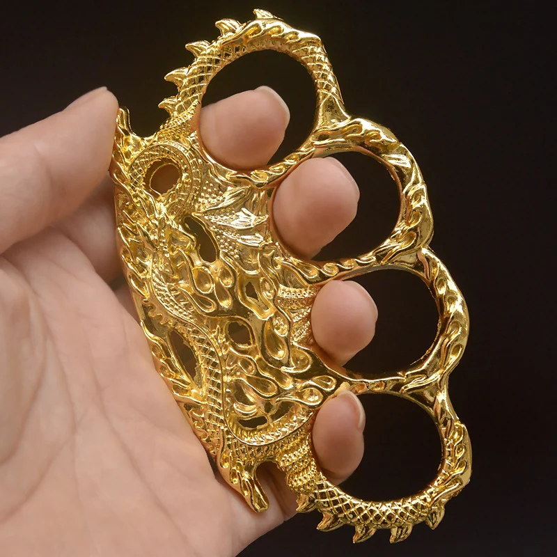 Creative Metal Knuckle Duster Finger Tiger Four Finger Martial Arts Practice Boxing Cover Defense Boxing Ring Hand Buckle Outdoor Security Defense EDC Ring - Image 6