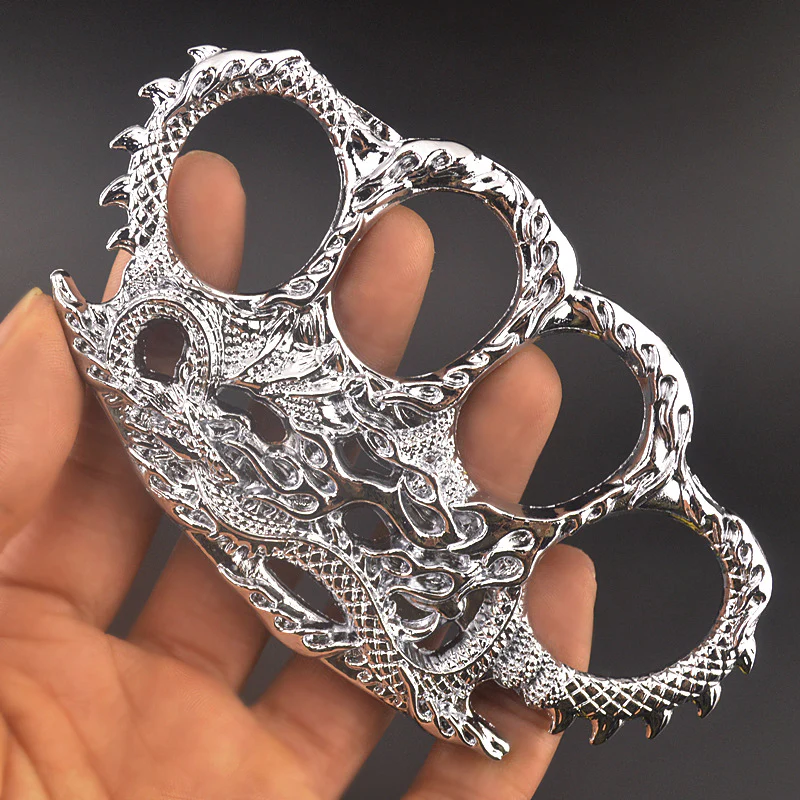 Creative Metal Knuckle Duster Finger Tiger Four Finger Martial Arts Practice Boxing Cover Defense Boxing Ring Hand Buckle Outdoor Security Defense EDC Ring - Image 8