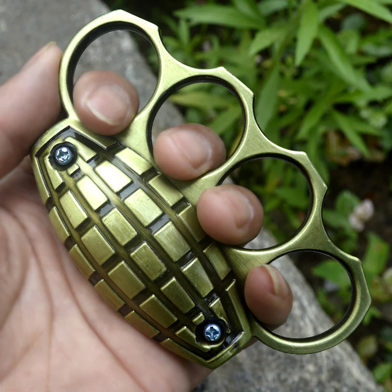 Creative Style Strong Metal Brass Knuckle Duster Four Finger Tiger Outdoor Camping Safety Defense Pocket  EDC Tool - Image 3