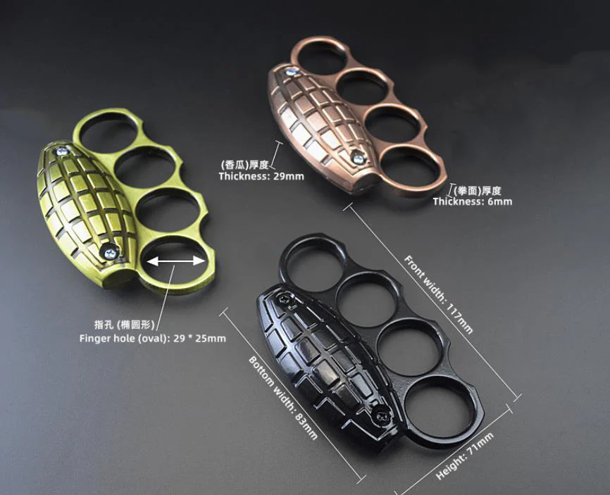 Creative Style Strong Metal Brass Knuckle Duster Four Finger Tiger Outdoor Camping Safety Defense Pocket  EDC Tool - Image 5
