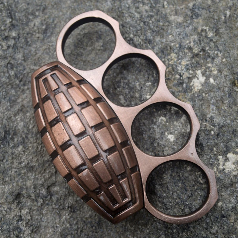 Creative Style Strong Metal Brass Knuckle Duster Four Finger Tiger Outdoor Camping Safety Defense Pocket  EDC Tool - Image 6