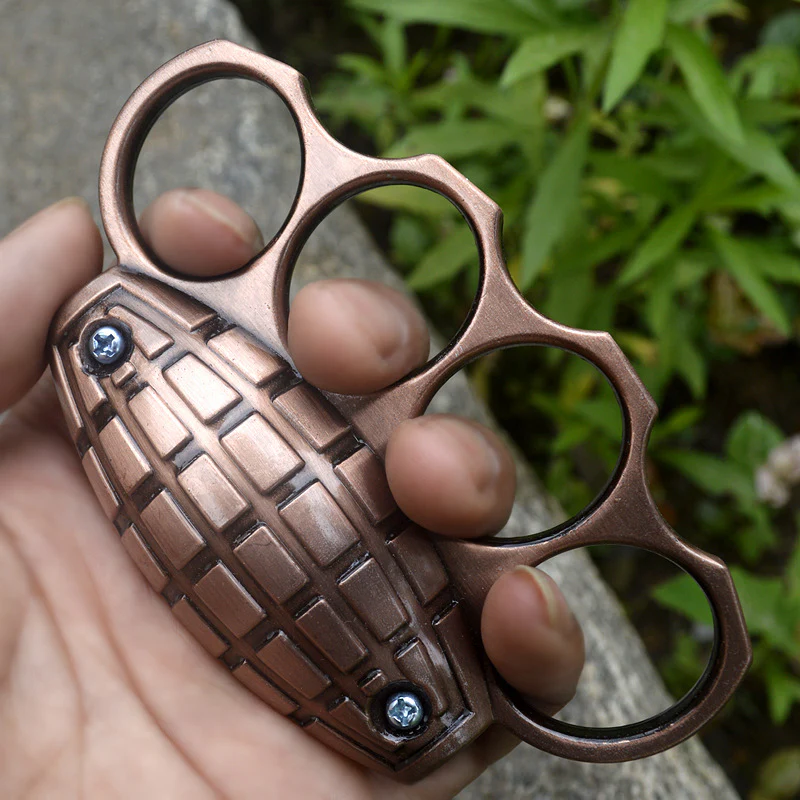 Creative Style Strong Metal Brass Knuckle Duster Four Finger Tiger Outdoor Camping Safety Defense Pocket  EDC Tool - Image 7