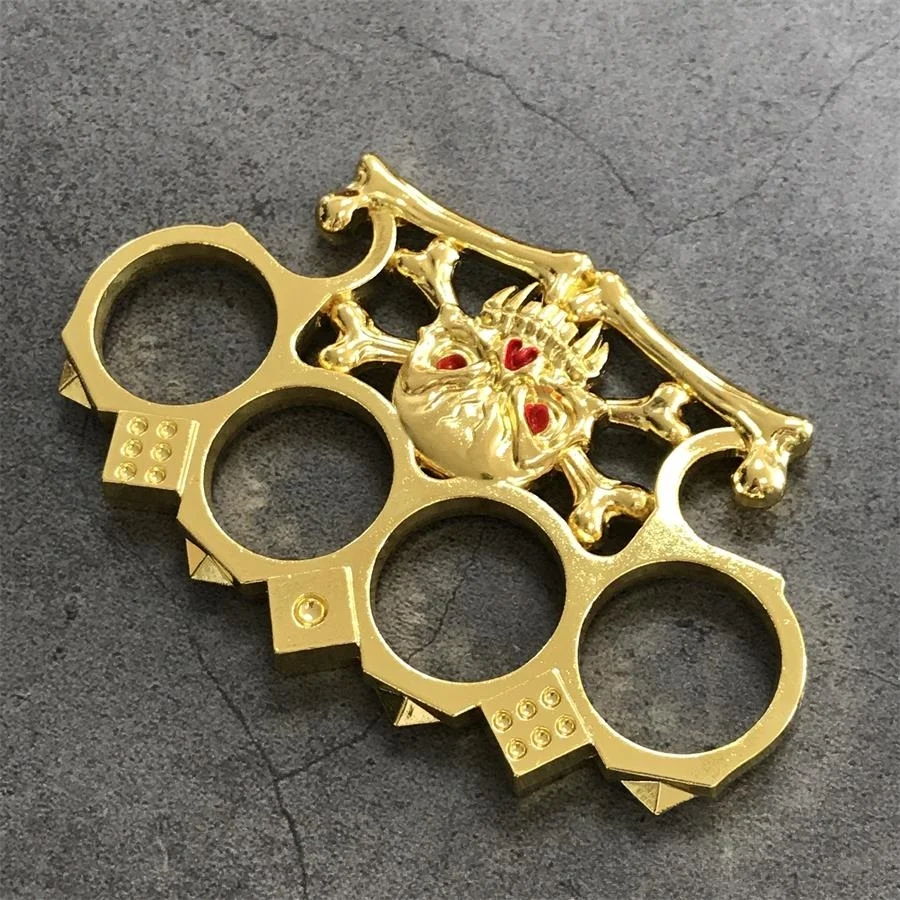 Dice Skull Brass Knuckle Duster Broken Window EDC Tool - Image 6