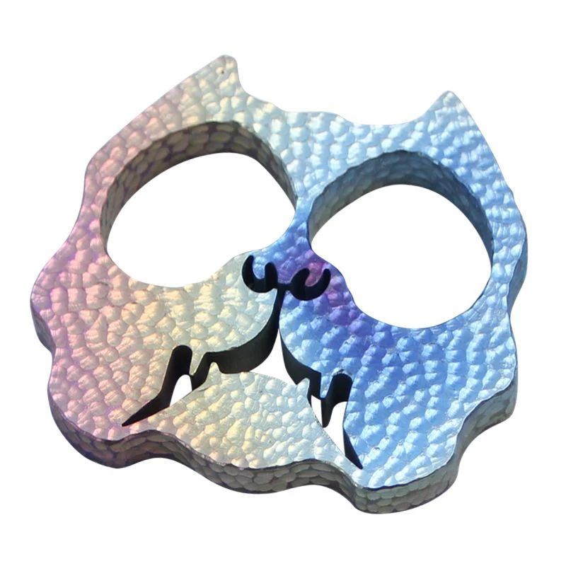 Dog Head Titanium Knuckle Duster Self Defense EDC Decoration - Image 10