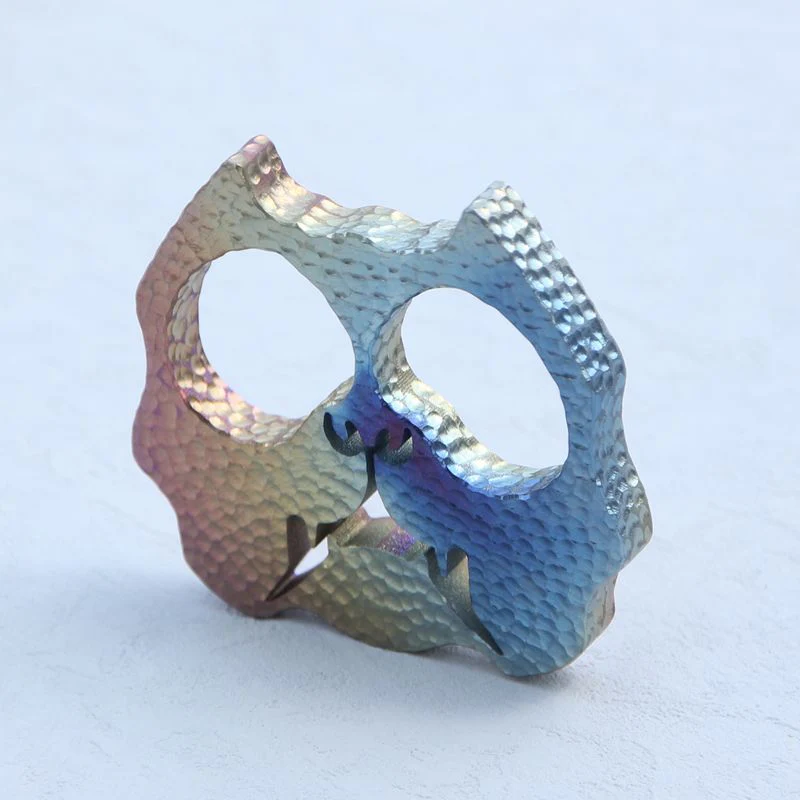 Dog Head Titanium Knuckle Duster Self Defense EDC Decoration - Image 5