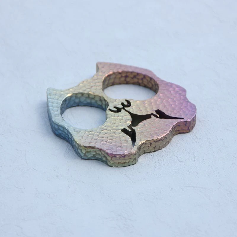 Dog Head Titanium Knuckle Duster Self Defense EDC Decoration - Image 8