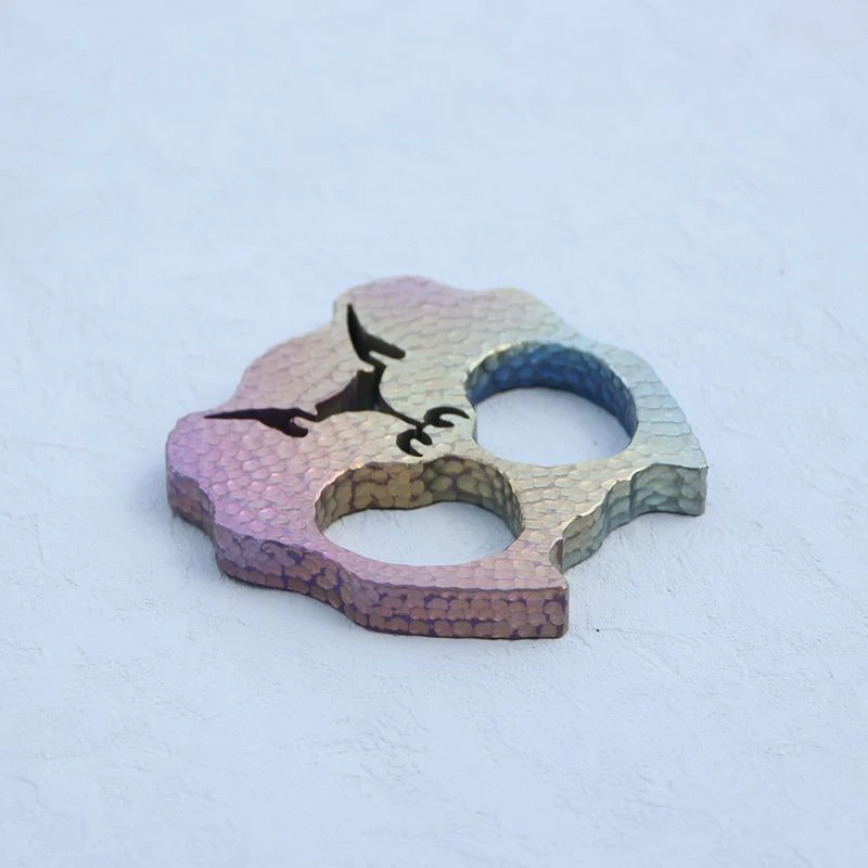 Dog Head Titanium Knuckle Duster Self Defense EDC Decoration - Image 9