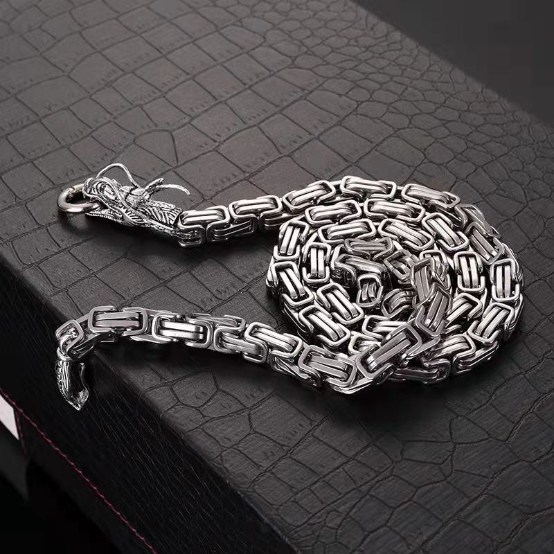 Dragon Head Two Color Steel Defense Bracelet Jewelry Decoration - Image 11