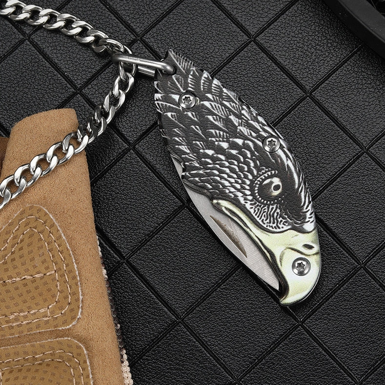 Eagle Folding Knife Outdoor Defense Portable Keychain Knife Pendant Decoration EDC Tools - Image 10