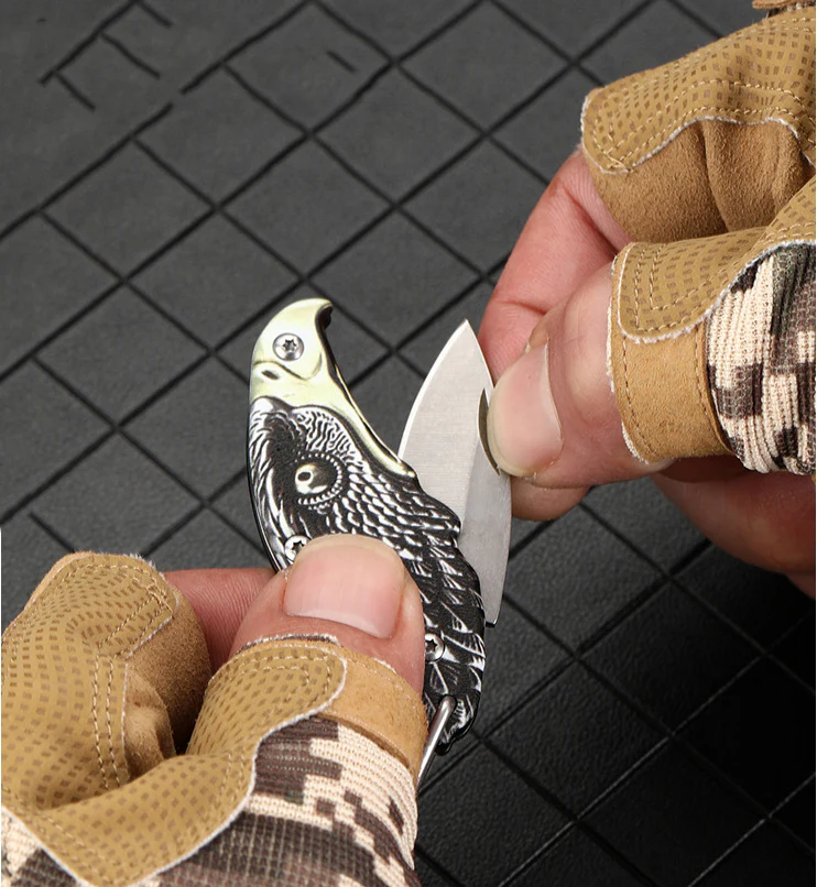 Eagle Folding Knife Outdoor Defense Portable Keychain Knife Pendant Decoration EDC Tools - Image 11