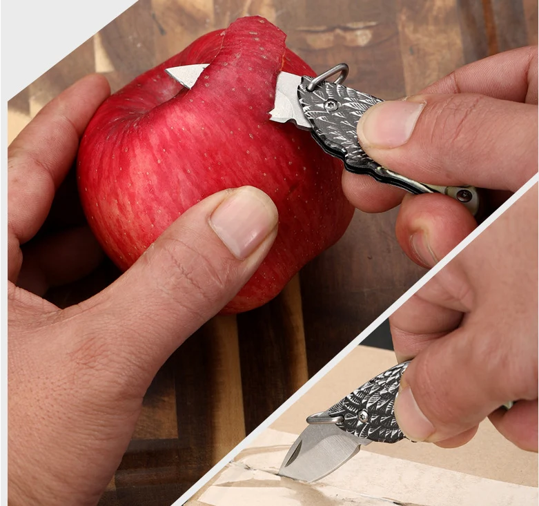 Eagle Folding Knife Outdoor Defense Portable Keychain Knife Pendant Decoration EDC Tools - Image 2