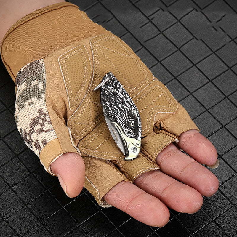 Eagle Folding Knife Outdoor Defense Portable Keychain Knife Pendant Decoration EDC Tools - Image 4