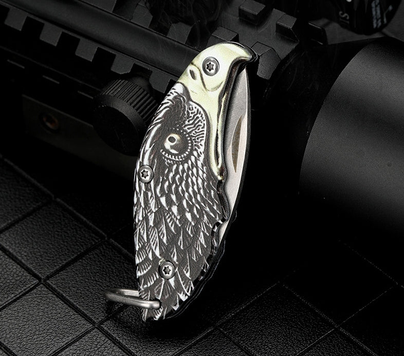 Eagle Folding Knife Outdoor Defense Portable Keychain Knife Pendant Decoration EDC Tools - Image 9