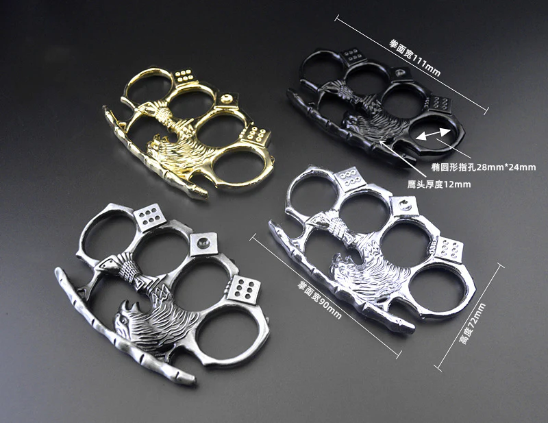 Eagle King Knuckle Duster Four-finger Safety Defense Boxing Broken Window Guard Camping Survival Combat Hand Buckle - Image 2
