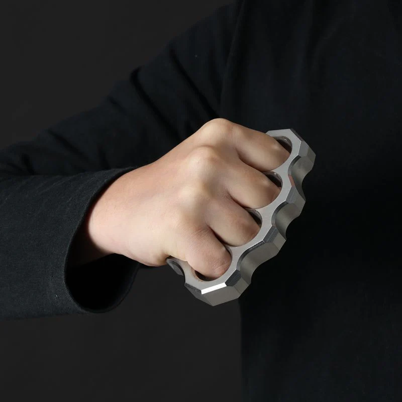 Fine Steel Solid Knuckle Duster Finger Buckle Self-defense Broken Window EDC Tool Boxing Training Combat Gear - Image 4